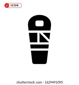sleeping bag icon or logo isolated sign symbol vector illustration - high quality black style vector icons
