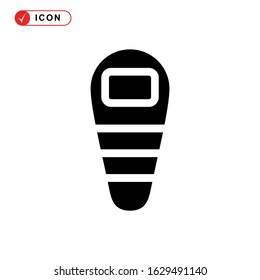 sleeping bag icon or logo isolated sign symbol vector illustration - high quality black style vector icons
