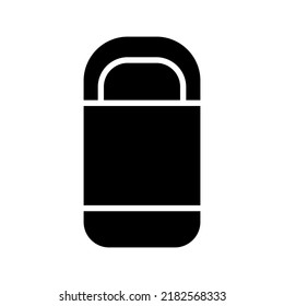 sleeping bag icon or logo isolated sign symbol vector illustration - high quality black style vector icons
