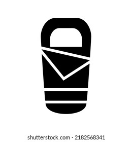 sleeping bag icon or logo isolated sign symbol vector illustration - high quality black style vector icons

