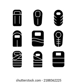 sleeping bag icon or logo isolated sign symbol vector illustration - Collection of high quality black style vector icons
