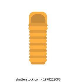 Icono de la bolsa de dormir sobre fondo blanco