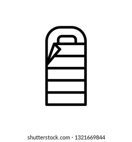 Sleeping bag icon Outline Vector