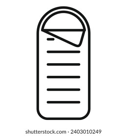 Sleeping bag icon outline vector. Campsite outdoor equipment. Healthy freedom
