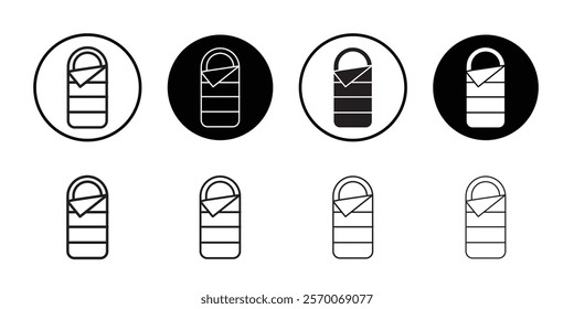 Sleeping bag icon Outline vector for web ui