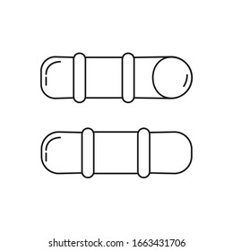 Sleeping bag icon. Sleeping place on nature. Vector.