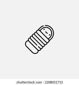 Schlafsack-Symbol, Vektorsymbol, Symbol, Logo-Illustration für Web und Mobile