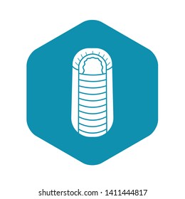 Sleeping bag icon. Simple illustration of sleeping bag vector icon for web design isolated on white background