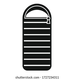 Sleeping bag icon. Simple illustration of sleeping bag vector icon for web design isolated on white background