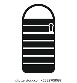 Sleeping bag icon simple vector. Travel equipment. Forest outdoor