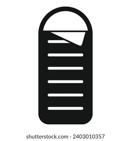 Sleeping bag icon simple vector. Campsite outdoor equipment. Healthy freedom