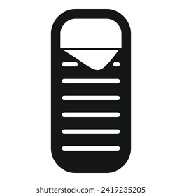 Sleeping bag icon simple vector. Outdoor expedition. Care adventure