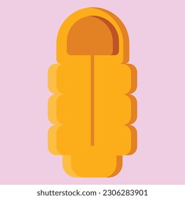Sleeping bag icon. Subtable to place on camping, outdoor, etc.