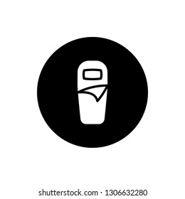 Sleeping Bag Icon Vector Illustration in Glyph Style for Any Purpose