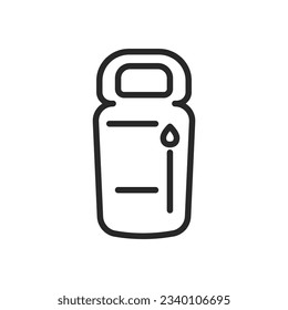 Sleeping Bag Icon. Vector Linear Illustration of a Compact and Lightweight Camping Gear with Zipper for Outdoor Adventure and Travel.