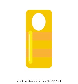 sleeping bag icon yellow vector