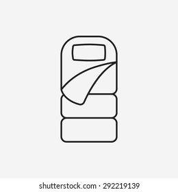 Sleeping bag line icon