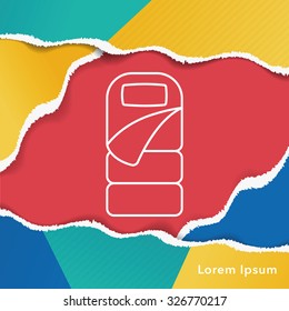 Sleeping bag line icon