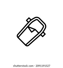 sleeping bag line icon illustration vector graphic