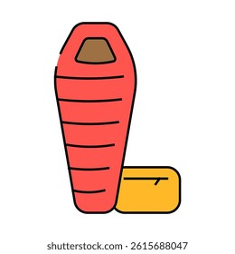 sleeping bag line icon vector. sleeping bag sign. isolated symbol illustration