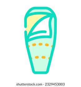 sleeping bag mountaineering adventure color icon vector. sleeping bag mountaineering adventure sign. isolated symbol illustration