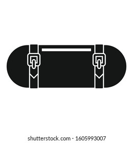 Sleeping bag roll icon. Simple illustration of sleeping bag roll vector icon for web design isolated on white background