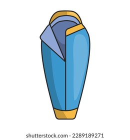 Sleeping bag vector icon.Color vector icon isolated on white background sleeping bag .