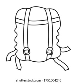 Sleeping bag vector icon.Line vector icon isolated on white background sleeping bag.