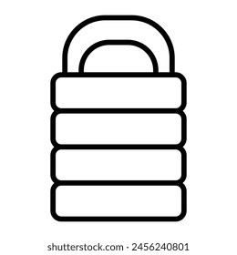 Sleeping bag Vector Line Icon Design