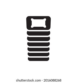 Sleeping Bag vector solid icons style illustration. EPS 10 file