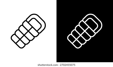 Sleeping Bag White Icon Set Design