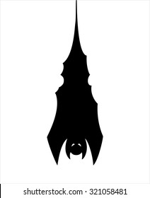 Sleeping Bat. Vector Illustration