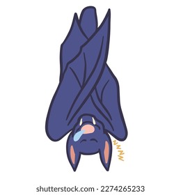 Sleeping bats upside down, good for graphic design resource, specialy for halloween theme.
