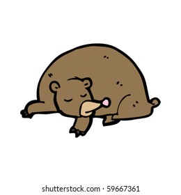 sleeping bear cartoon
