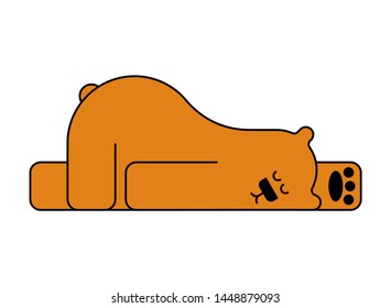 Sleeping bear isolated. Beast is sleeping. vector illustration
 

