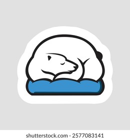 sleeping bear sticker eps file