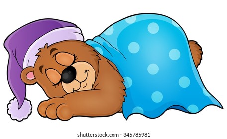 Sleeping bear theme image 1 - eps10 vector illustration.