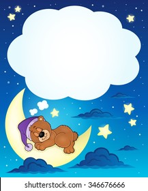 Sleeping bear theme image 6 - eps10 vector illustration.