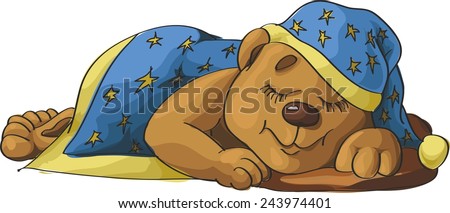 Sleeping Bear Vector Stock Vector (Royalty Free) 243974401 - Shutterstock