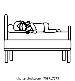 Sleeping in bed