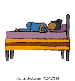 Sleeping in bed