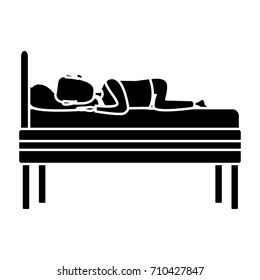 Sleeping in bed