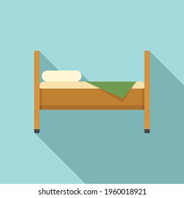 Sleeping bed icon. Flat illustration of Sleeping bed vector icon for web design