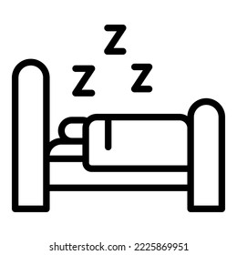 Sleeping bed icon outline vector. Morning food. Weekend relax