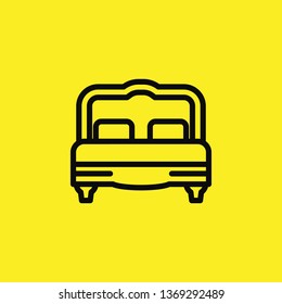 sleeping bed icon vector