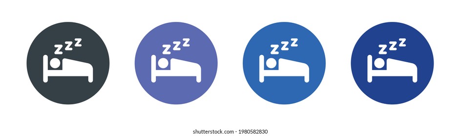 Sleeping bed icon. Vector illustration