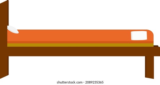 Lecho durmiente, ilustración, vector sobre un fondo blanco.