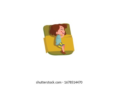 Dormir En La Ilustración Del Objeto Vector Del Dormitorio