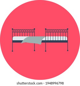 Camas durmientes, ilustración, vector sobre fondo blanco.