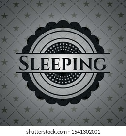 Sleeping black badge. Vector Illustration. Detailed.
